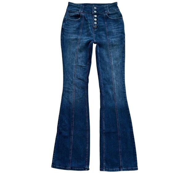Idyllwind Denim - Idyllwind Jeans Womens 2W x 34L Blue Flare Button Fly Cowgirl Miranda Lambert